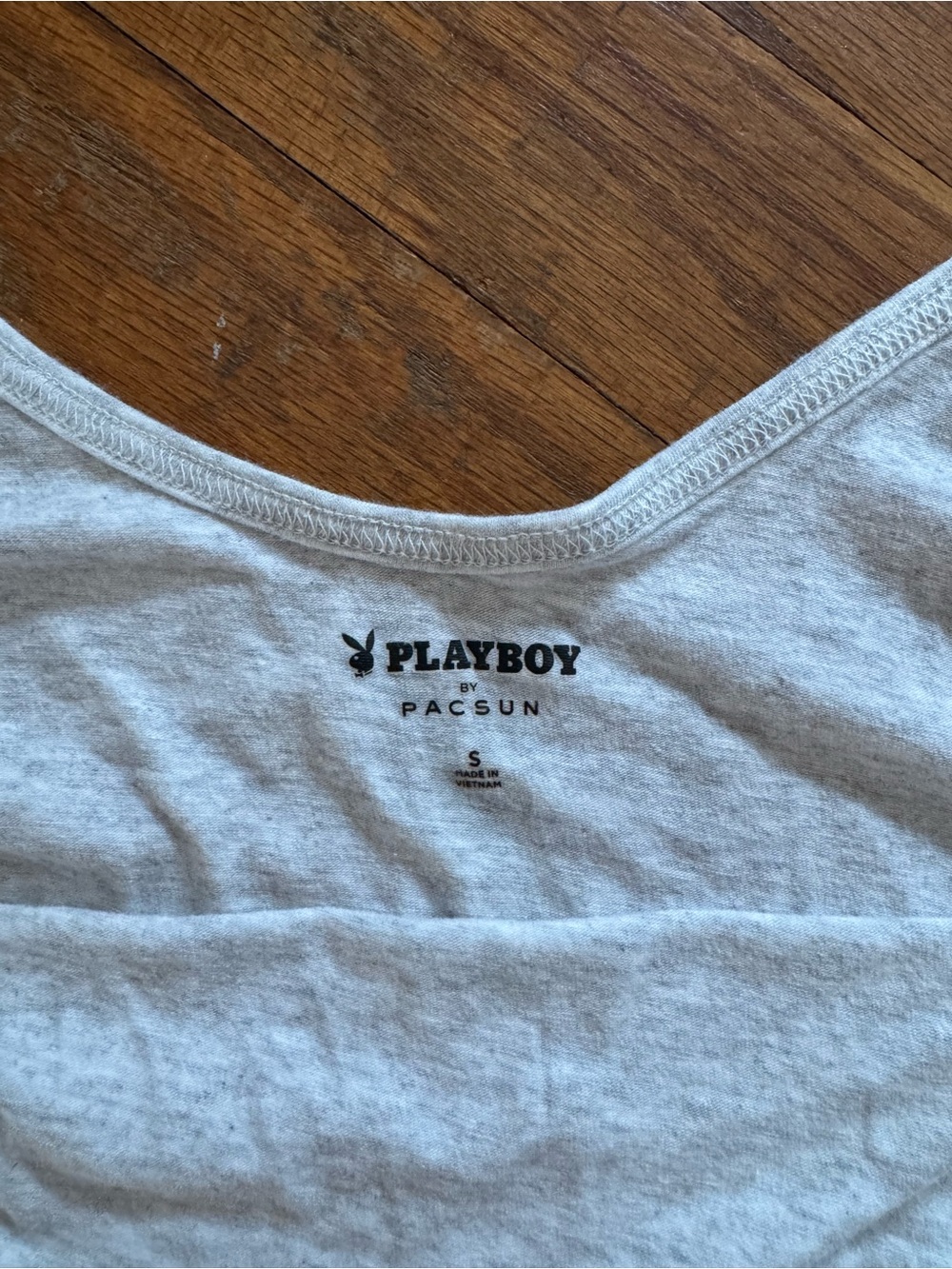 PLAYBOY Light Gray Spaghetti-Strap Tank Top - Picture 3 of 3